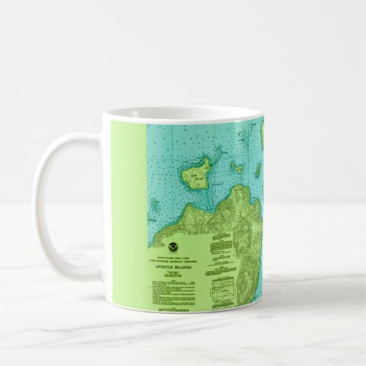 The Apostle Islands Map Mug Kaffeetasse (Links)