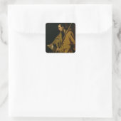 The Apostle St. Thomas, c.1619-20 Quadratischer Aufkleber (Tasche)