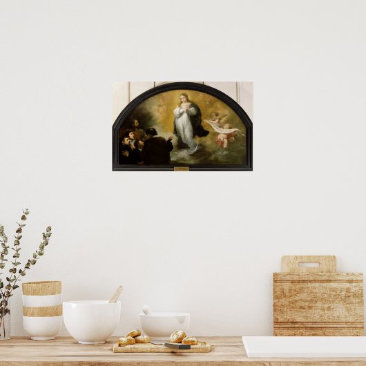 The Apparition of the Virgin, 1665 Poster (Küche)