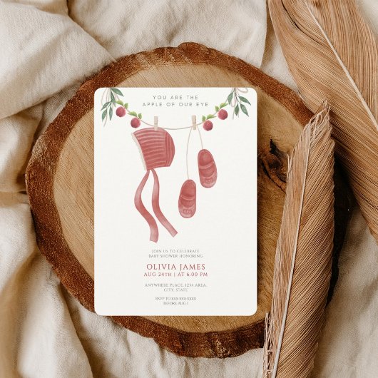 The apple of our eye baby shower einladung