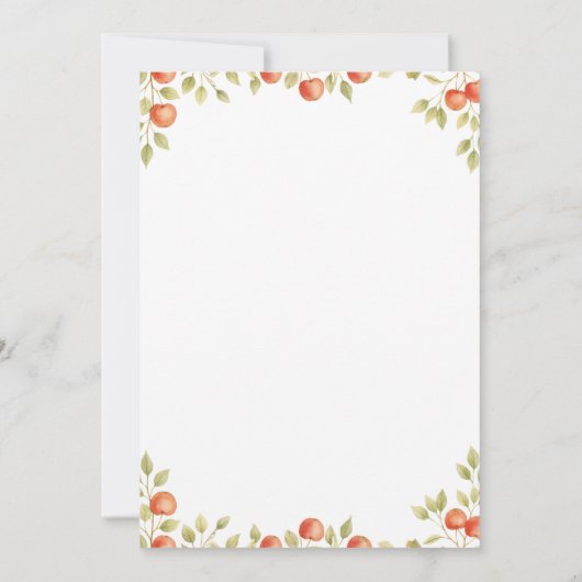 The Apple Of Our Eye Clothesline Plaid Baby Shower Einladung (Rückseite)