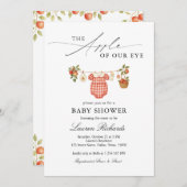 The Apple Of Our Eye Clothesline Plaid Baby Shower Einladung (Vorne/Hinten)