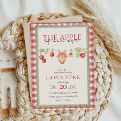 The Apple of Our Eye Red Gingham Baby Shower Einladung