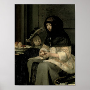 The Apple Peeler, 1660 Poster