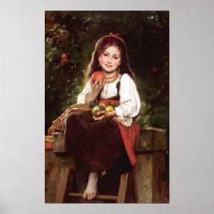 The Apple Picker Léon Bazile Perrault 1879 Poster