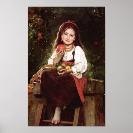 The Apple Picker Léon Bazile Perrault 1879 Poster (Vorne)