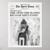 The Apres Times Newspaper She Owns The Slopes Poster (Vorne)