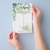 The Apron Game Eucalyptus Bridal Shower Game Card Flyer (Handgriff)