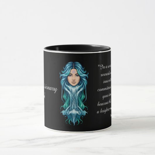 The Aquarius Lady: Luxury Two-Tone Mug Tasse (Zentrum)