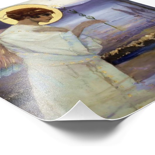 “The Archangel Gabriel ” by Mikhail Nesterov Fotodruck (Ecke)