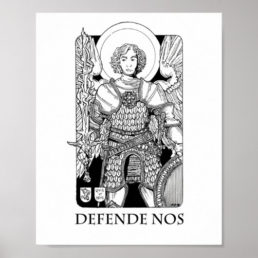 The Archangel Michael 8" x 10" Print Poster (Vorne)
