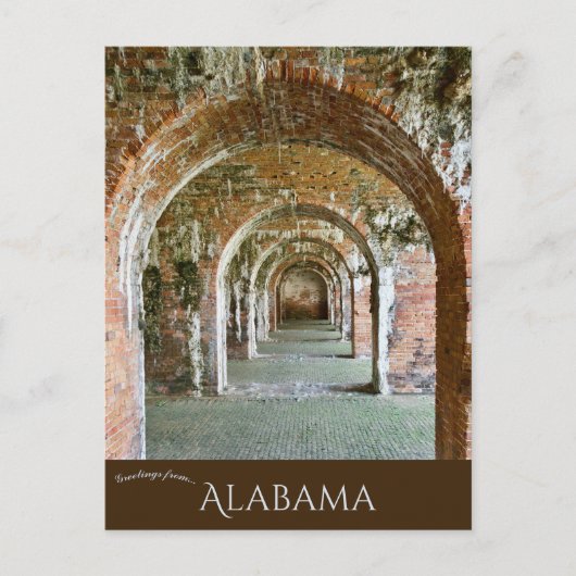 The Arches of Fort Morgan in Alabama Postkarte (Vorderseite)