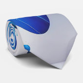 The Architectural Blue Modernist Statement Tie Krawatte (Gerollt)