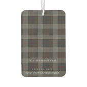 The Archivist’s Vault: Custom Tartan Photo Charm Autolufterfrischer (Rückseite)