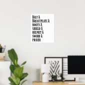The Armor of God List Poster (Heimbüro)