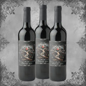 The Art Deco Tree of Life design. Weinetikett