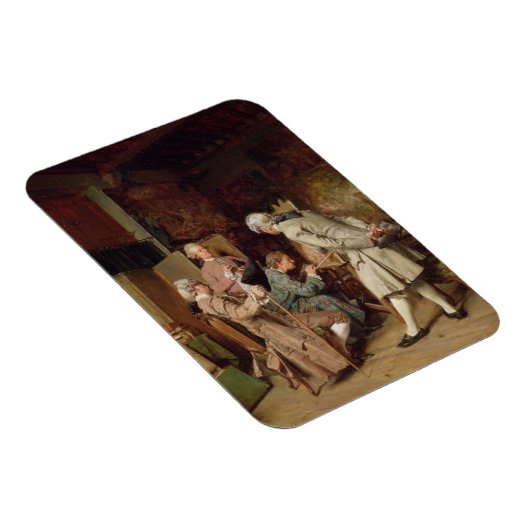The Art Lovers, oder The Painter, 1860 (Panel) Magnet (Rechte Seite)