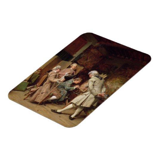 The Art Lovers, oder The Painter, 1860 (Panel) Magnet (Linke Seite)