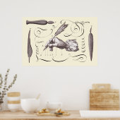 The Art of Writing - L'Art d'Ecrire - Diderot 1765 Poster (Küche)