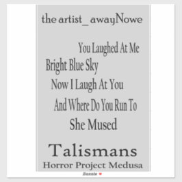 the artist_AwayNowe Talismans V3-Phrasen Aufkleber