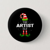 The Artist Elf Christmas Pjs Matching Pajama Button (Vorderseite)