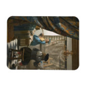 The Artist’s Studio, C.1665-66 (Öl gegen Kanvas) Magnet (Horizontal)