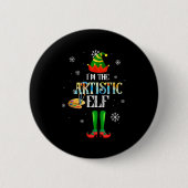 The Artistic Elf Squad Elf Family Christmas Pajama Button (Vorderseite)