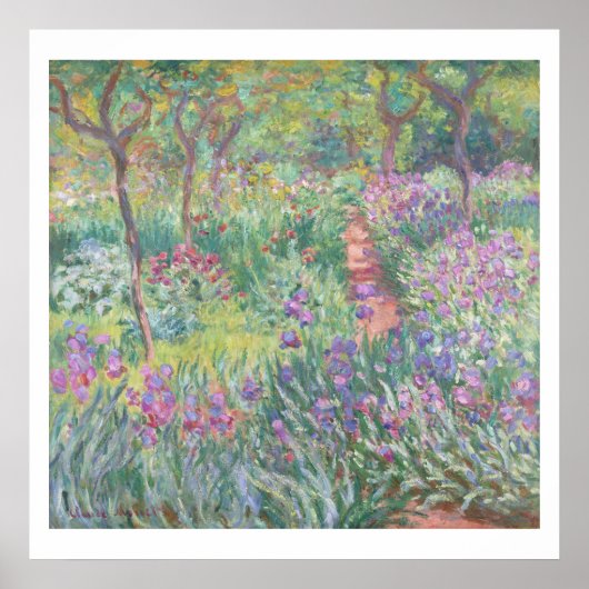 "THE ARTISTS GARDEN, GIVERNY" 1900 CLAUDE MONET POSTER (Vorne)