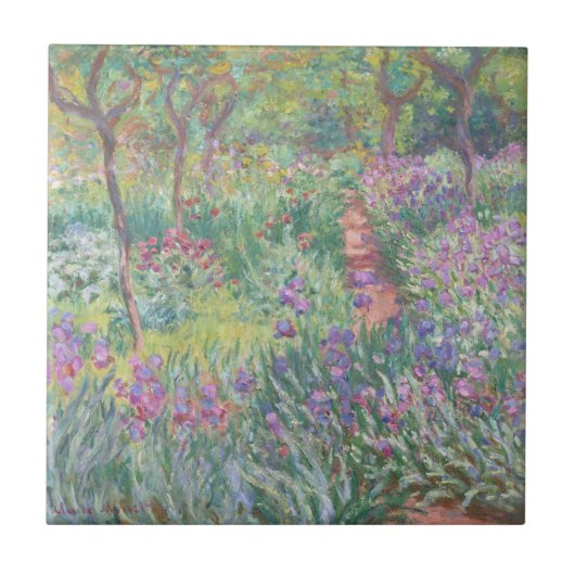 "THE ARTIST'S GARDEN" MONET FEINEN KUNSTTIL KERAMI FLIESE (Vorderseite)