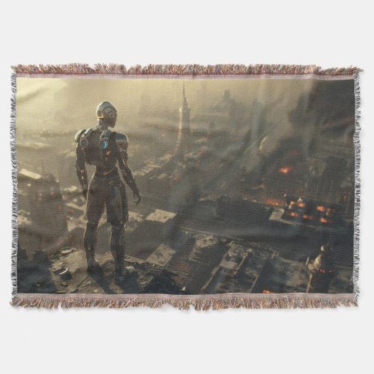 The Ascendant Guardian: Cyberpunk Sci Fi Art Decke (Vorderseite)