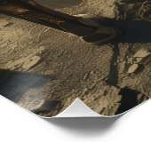 The Ascendant Guardian: Futuristic Sci Fi Art Poster (Ecke)