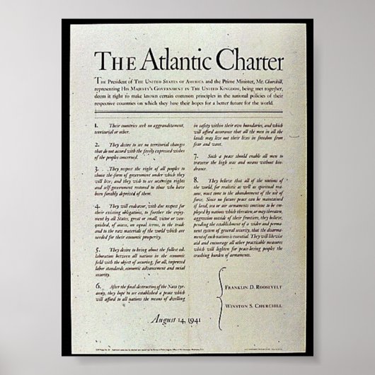 The Atlantic Charter Poster (Vorne)