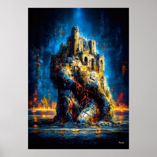 The Atlas of the Ruin – Monumental Expressionist Poster (Vorne)