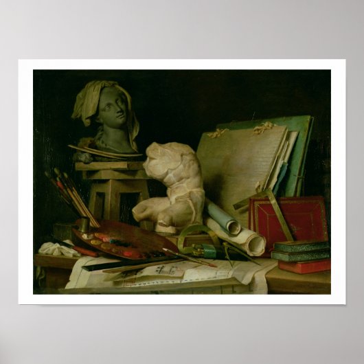 The Attributes of the Arts, 1769 (Öl auf Leinwand) Poster (Vorne)