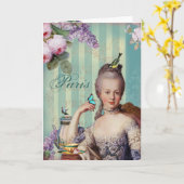 Thé au Petit Trianon - Happy Birthday Karte (Gelbe Blume)