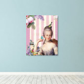 Thé au Petit Trianon - Rose Leinwanddruck (Insitu (Holzboden))