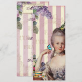 Thé au Petit Trianon - Rose Menükarte (Vorne/Hinten)