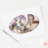 Thé au Petit Trianon - Rose Ovaler Aufkleber (Umschlag)