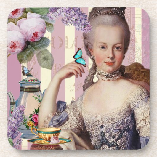 Thé au Petit Trianon - Rose Untersetzer (Vorderseite)