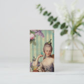 Thé au Petit Trianon über Elfenbein mit Teekanne Visitenkarte (Stehend Vorderseite)