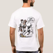 The Audacious Wire: Funny Fox Terrier Peekaboo T-Shirt (Rückseite)