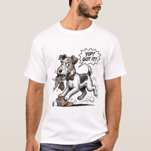 The Audacious Wire: Lustiger Fox Terrier Peekaboo T-Shirt