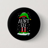 The Aunt Elf Christmas Family Matching Xmas Auntie Button (Vorderseite)