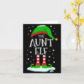 The Aunt Elf Christmas Family Matching Xmas Auntie Karte (Gelbe Blume)