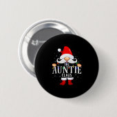 The Auntie Claus Christmas Matching Pajama Button (Vorne & Hinten)