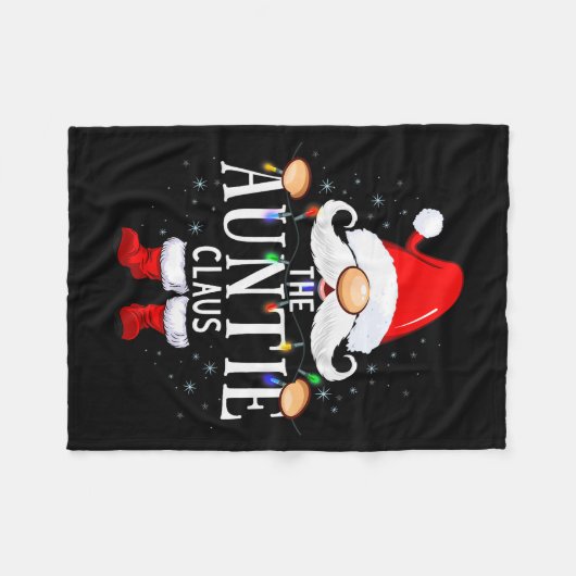 The Auntie Claus Christmas Matching Pajama  Fleecedecke (Vorderseite (Horizontal))