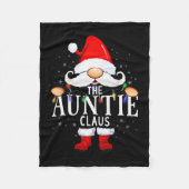 The Auntie Claus Christmas Matching Pajama  Fleecedecke (Vorderseite)