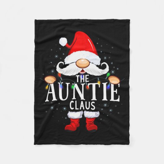 The Auntie Claus Christmas Matching Pajama Fleecedecke (Vorderseite)