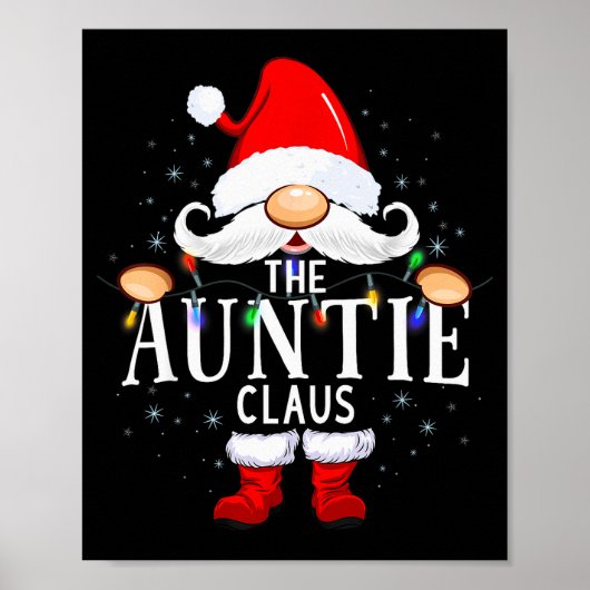 The Auntie Claus Christmas Matching Pajama Poster (Vorne)