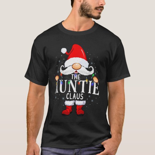 The Auntie Claus Christmas Matching Pajama T-Shirt (Vorderseite)